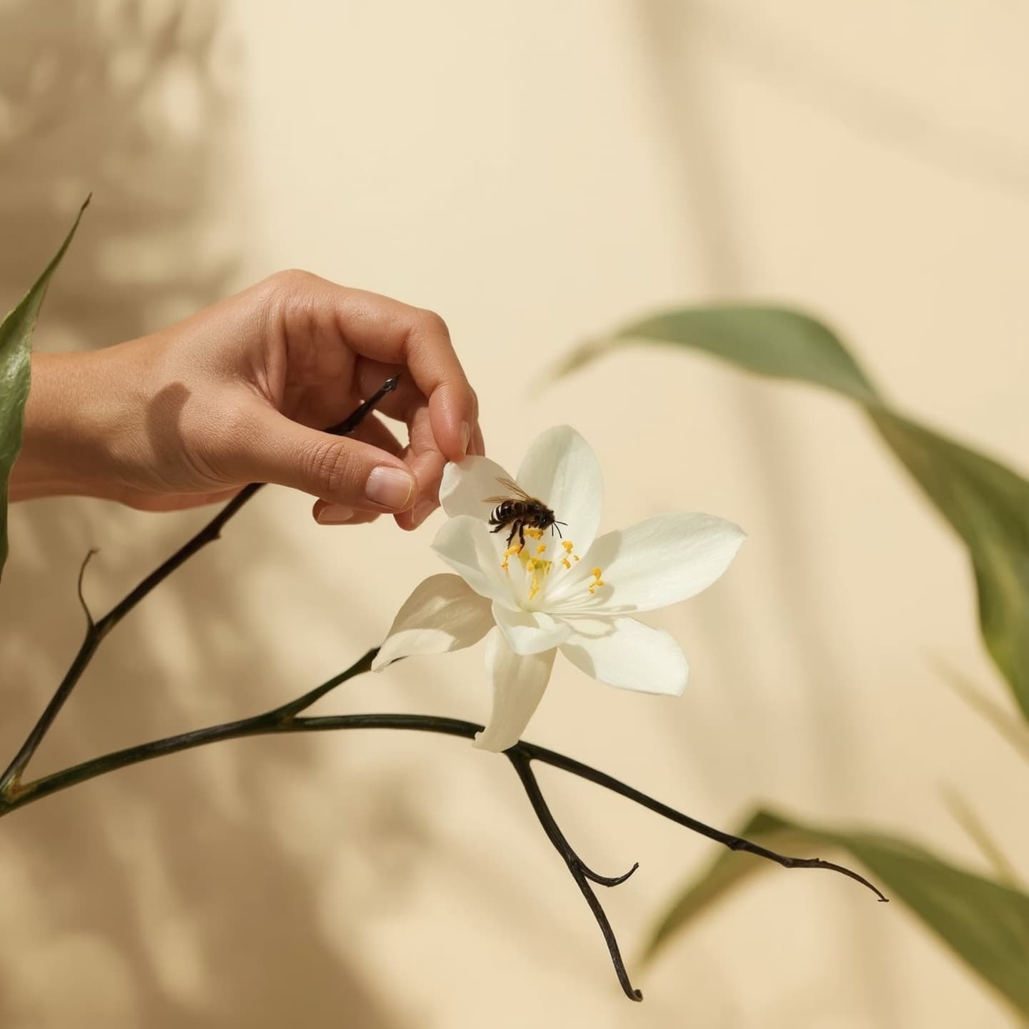 Fiecare floare, îngrijită cu grijă.